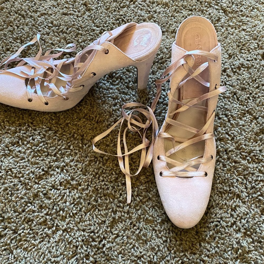 Givenchy Lace-up Block Heels